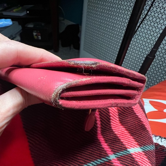 Pre-owned Prada Pink Saffiano Leather Continental Flap Wallet - Picture 8 of 14